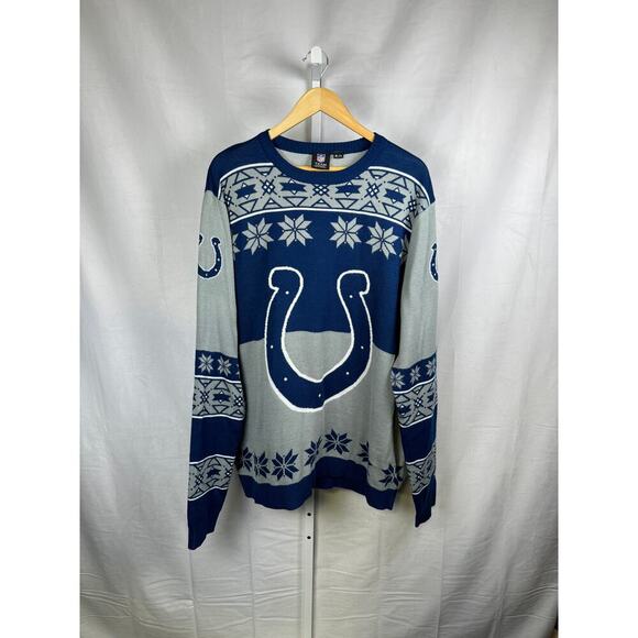NFL Team Apparel Indianapolis Colts Ugly Christmas Sweater Men's Size XXL - Picture 1 of 6